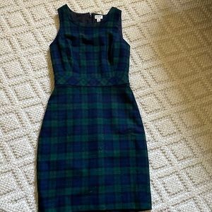 J. CREW Tartan Plaid Wool Blend Sheath